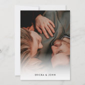 Faire-part Mariage Réduit en Photo Drôle et Mignon (Dos)