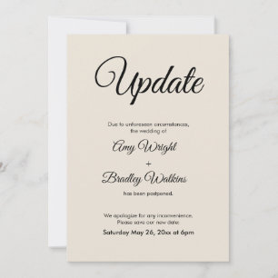 Faire-part Mariage reporté de la mise à jour de la
