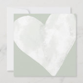 Faire-part Mariage reporté Heart Sage Green (Dos)