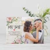 Faire-part Mariage Reporté Modifier La Date Flot Twist Photo (Debout devant)