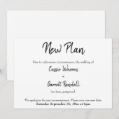 Faire-part Mariage reporté "Nouvelle date" (Devant / Derrière)