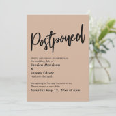 Faire-part Mariage reporté simple amande (Debout devant)