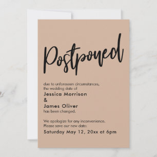 Faire-part Mariage reporté simple amande