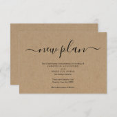 Faire-part Mariage reporté sur le Arrière - plan K (Devant / Derrière)