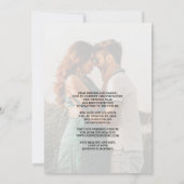 Faire-part Mariage Reporté Typographie Photo (Dos)