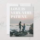 Faire-part Mariage reporté typographique audacieux et effront (Devant)