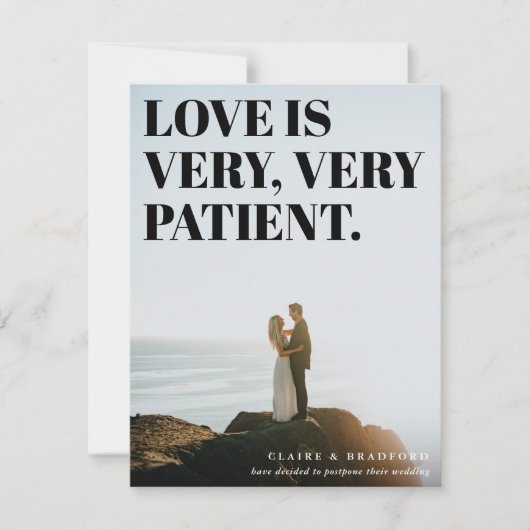 Faire-part Mariage repoussé audacieux et effronté typographiq (Devant)