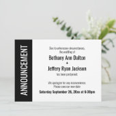 Faire-part Mariage repoussé en gras (Debout devant)