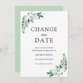 Faire-part Mariage repoussé verdure (Devant / Derrière)