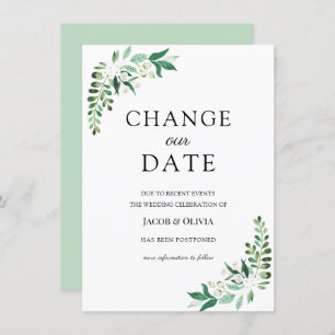 Faire-part Mariage repoussé verdure