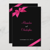 Faire-part Mariage rose (Devant / Derrière)