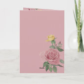 Faire-part mariage roses aquarelles couleurs paste (Dos)