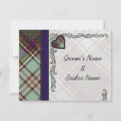 Faire-part mariage RSVP Anderson Tartan (Devant)