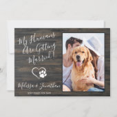 Faire-part Mariage Rustique de Mes Humains Engagement Animal (Devant)
