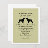 Faire-part Mariage Schnauzers (Devant / Derrière)