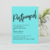 Faire-part Mariage simple à reponse Aqua (Debout devant)