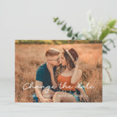 Faire-part Mariage simple Changer la date (Debout devant)