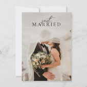Faire-part Mariage simple de script noir et de monogramme flo (Devant)