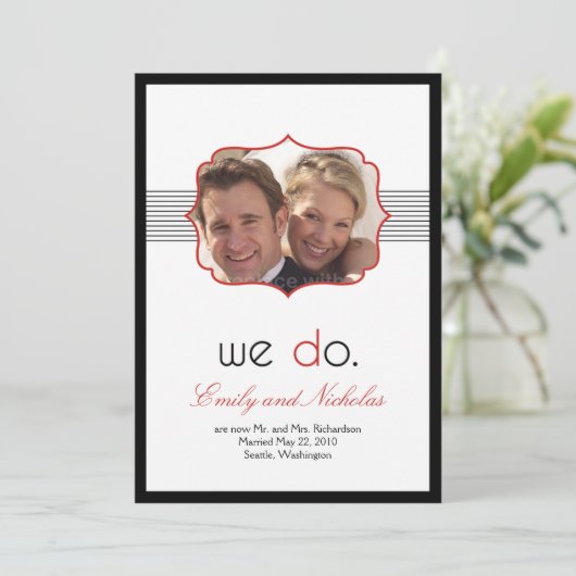 Faire-part Mariage simple et moderne (Debout devant)