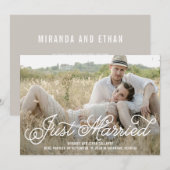 Faire-part Mariage simple et sucré (Devant / Derrière)