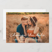 Faire-part Mariage simple Modifier la date (Devant / Derrière)