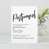 Faire-part Mariage simple noir blanc repoussé (Debout devant)