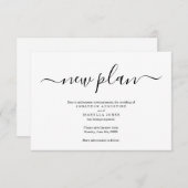 Faire-part Mariage simple reporté (Devant / Derrière)