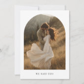 Faire-part Mariage sous l'arche rustique Nous avons dit oui (Devant)