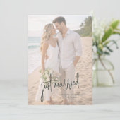 Faire-part Mariage sur la plage en fuite (Debout devant)