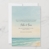 Faire-part Mariage sur la plage en fuite (Dos)