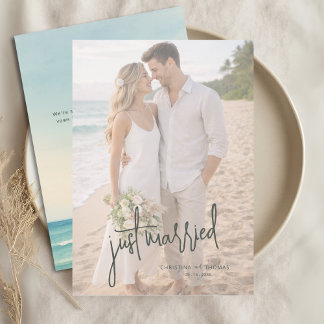 Faire-part Mariage sur la plage en fuite