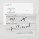 Faire-part Mariage sur la Plage Reprogrammé Carte Postale en (Devant / Derrière)