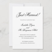 Faire-part Mariage traditionnel noir et blanc Formal élégant (Devant)