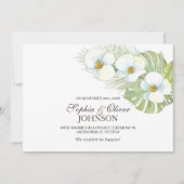 Faire-part Mariage Tropical White Orchid (Devant)
