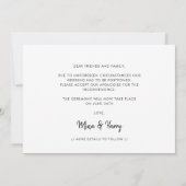 Faire-part Mariage typographie moderne Changer la date (Dos)