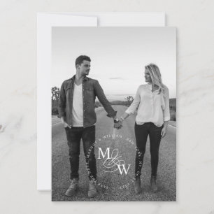 Faire-part Mariage typographique luxueux Enregistrer la date