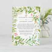 Faire-part Mariage virtuel de verdure cristalline géométrique (Debout devant)