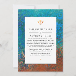 Faire-part Mariage Virtuel Grunge Copper Patina & Turquoise