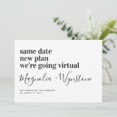 Faire-part Mariage Virtuel Moderne à Effectif Réduit (Debout devant)