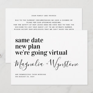 Faire-part Mariage Virtuel Moderne à Taille Réduite