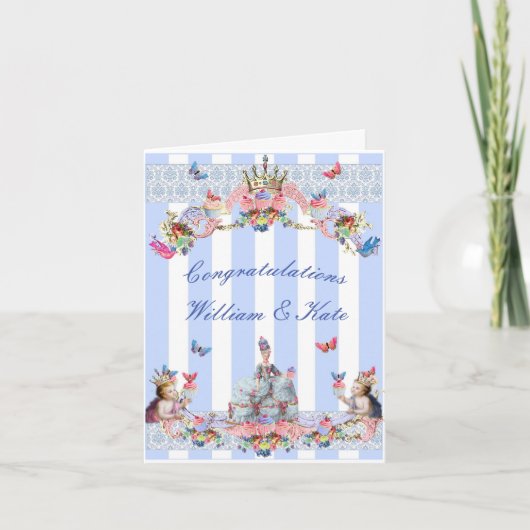 Faire-part Marie Antoinette aux anges (Devant)