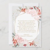 Faire-part marié | Mariage d'hiver photo personnalisée (Dos)