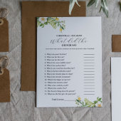 Faire-part Mariée citron et mariée trivia jeu de douche nupti