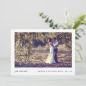 Faire-part Mariés à l'instant | Photo de mariage recto-verso (Debout devant)