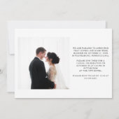 Faire-part Mariés à l'instant | Séance photo de mariage civil (Dos)