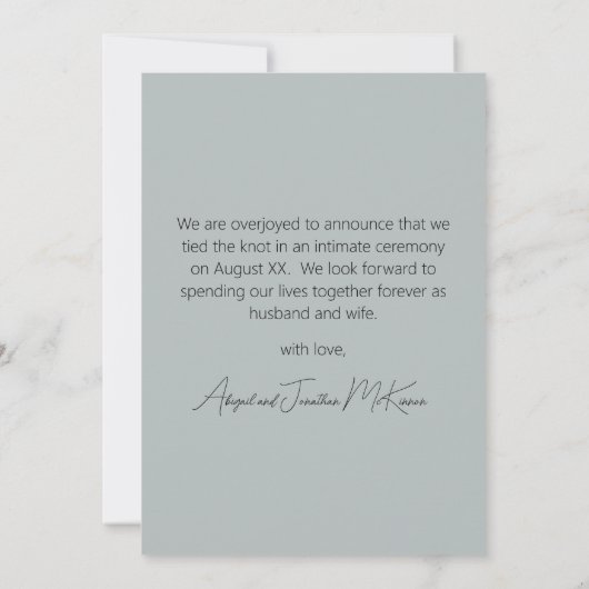 Faire-part Mariés Ballons Rose Gold Photo de Mariage (Dos)