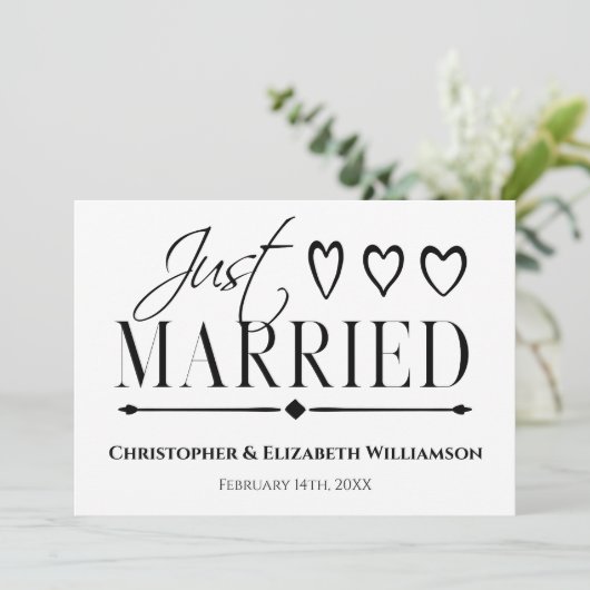 Faire-part Mariés Simplement Moderne Mariage (Debout devant)