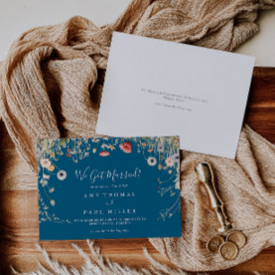 Faire-part Marine Blissant Boho Fleur sauvage Elopement