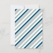 Faire-part Marine Blue & Mint Elephant Baby Boy Photo Birth (Dos)