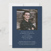 Faire-part Marine moderne Blue Photo Boy Graduation (Dos)